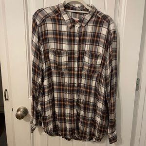 Mossimo brown plaid shirt